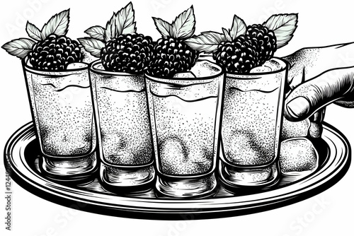 Four Blackberry Cocktails S...