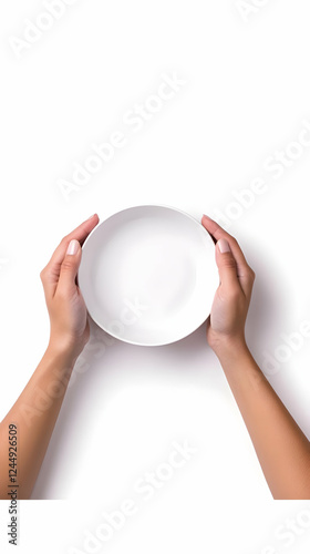 Hands Holding an Empty Whit...