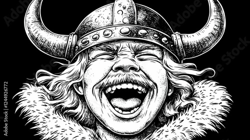 Laughing Warrior with Horne...
