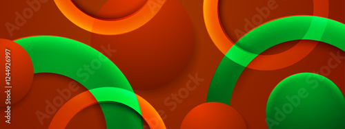 green and orange gradient geometric background featuring vibrant  tones, ideal for modern design projects, digital wallpapers, or creative presentations