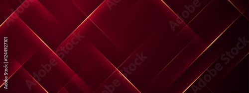 dark red gradient geometric background ideal for presentations, digital artwork, or modern web design showcasing a rich red and gold luxurious abstract pattern.