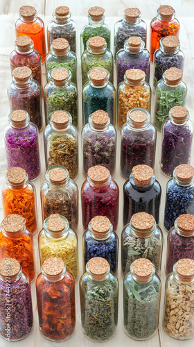 Colorful Dried Herbs and Fl...