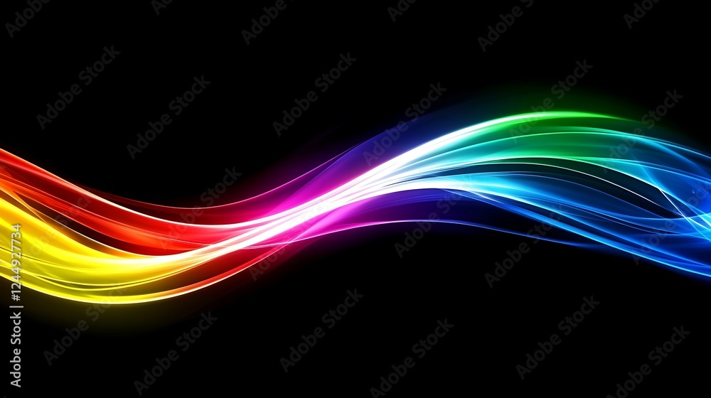 Fototapeta premium Rainbow wave abstract background (2)