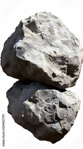Two Large Gray Rocks Stacke...