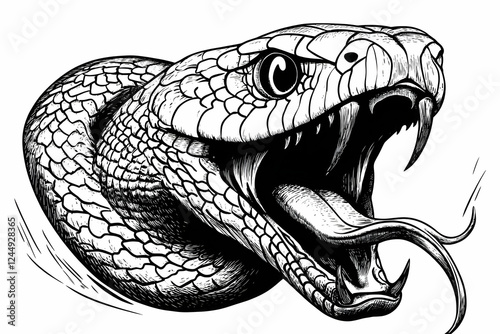 Striking Snake Illustration...