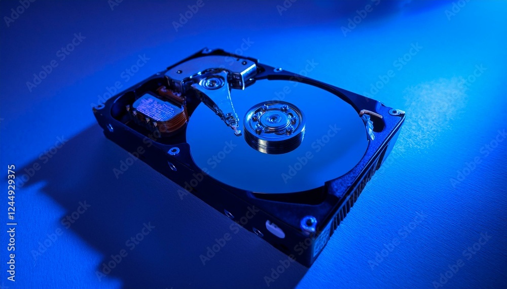 A new era of hard drives illuminated in blue. A new era of hard drives illuminated in blue.