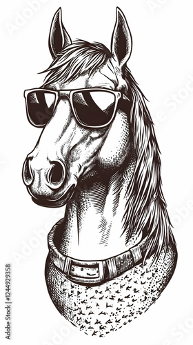 Cool Horse Wears Sunglasses...