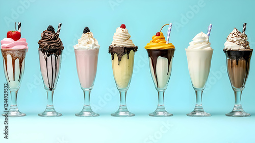 Seven Milkshakes Stand in a...