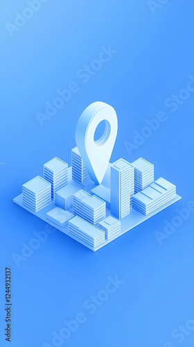 3D Location Pin Icon Hovers...
