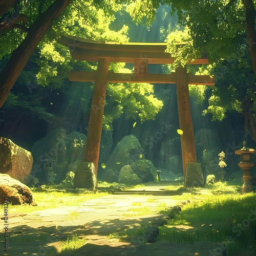 Serene Forest Path Leads to...