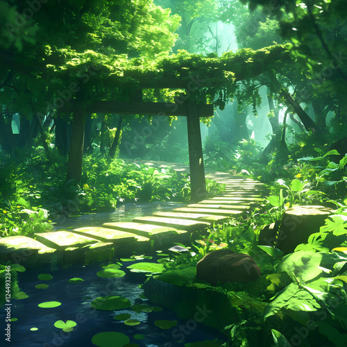 Tranquil Forest Path Leads ...
