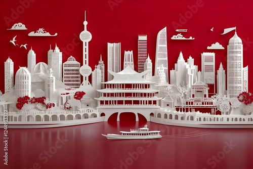 Intricate Paper Cityscape S...