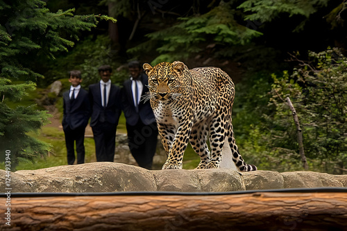 Leopard Stalks Forward with...