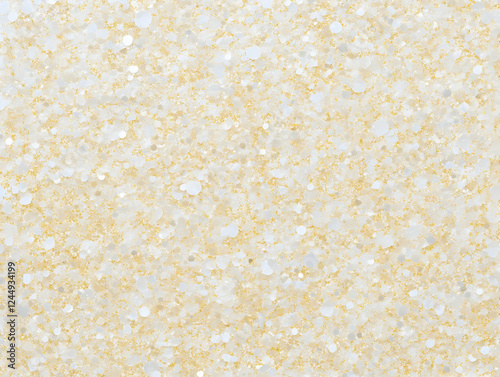 Gold and White Glitter Text...