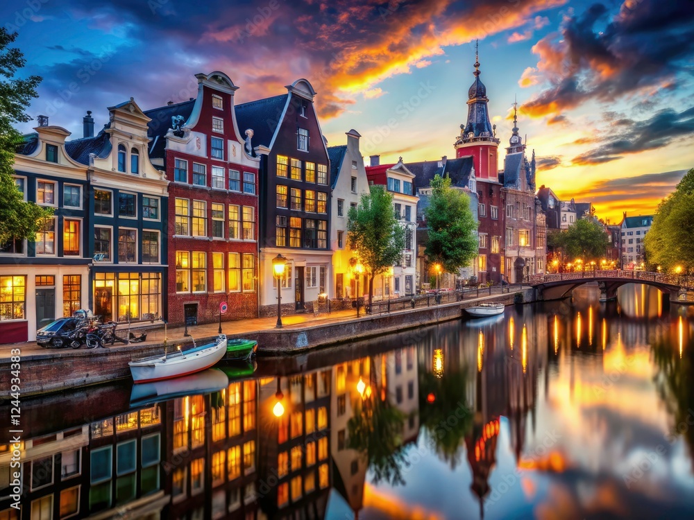 Obraz premium Escape the routine with a weekend city break. Capture stunning urban scenes through minimalist travel photography.