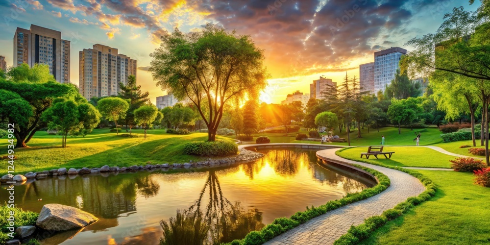 Escape the urban hustle in this serene city park. Escape the urban hustle in this serene city park.