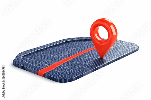 3D Location Pin Marks the S...