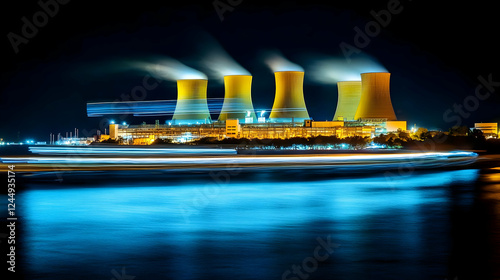 Power Plant Illuminates Nig...