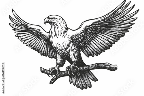 Majestic Eagle Illustration...