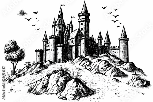 Majestic castle stands tall...