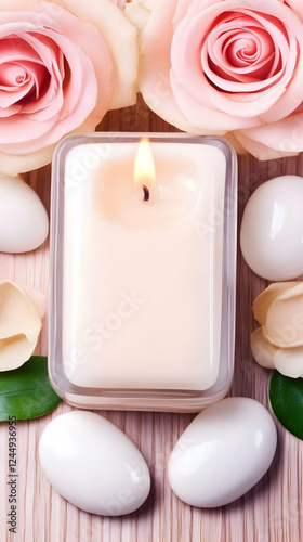 Square Candle Burns Gently ...
