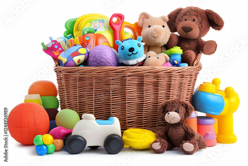 Wicker Basket Overflowing w...
