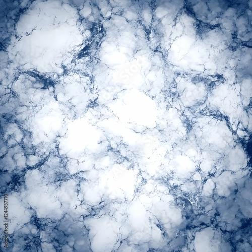 Blue and White Marble Textu...