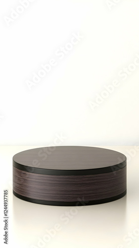 3D Rendered Round Wooden Di...