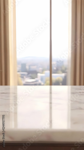 Empty Marble Table Top by t...