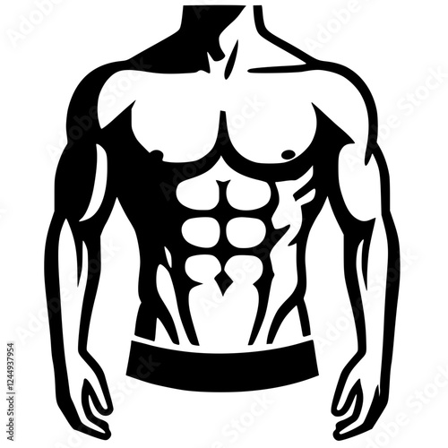 Muscular body silhouette
