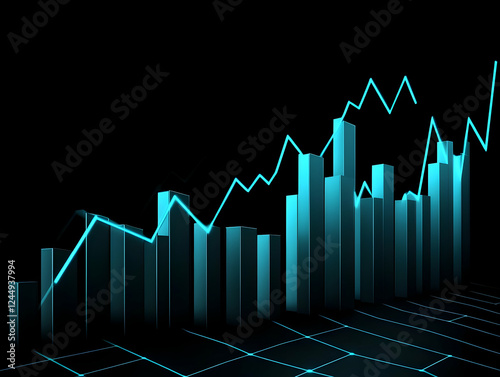 3D Bar Graph Shows Growth T...