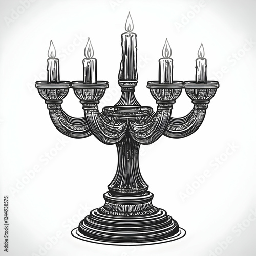 Intricate Candelabra Illust...