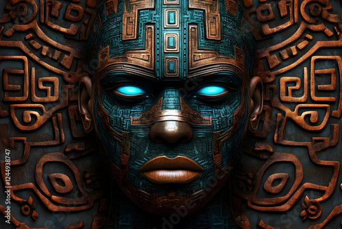 Futuristic Tribal Woman wit...