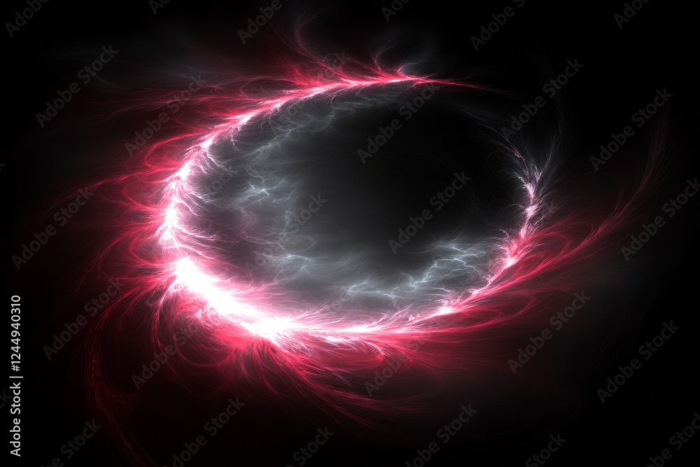 Obraz premium Abstract red and white swirling energy pattern