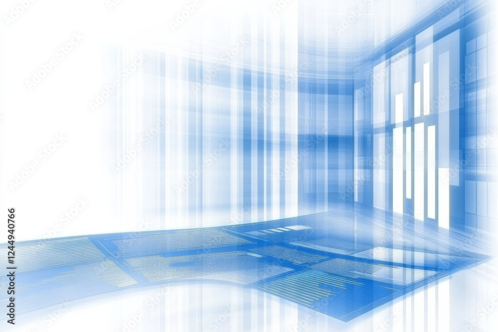 Obraz premium Abstract digital technology background with blue tones