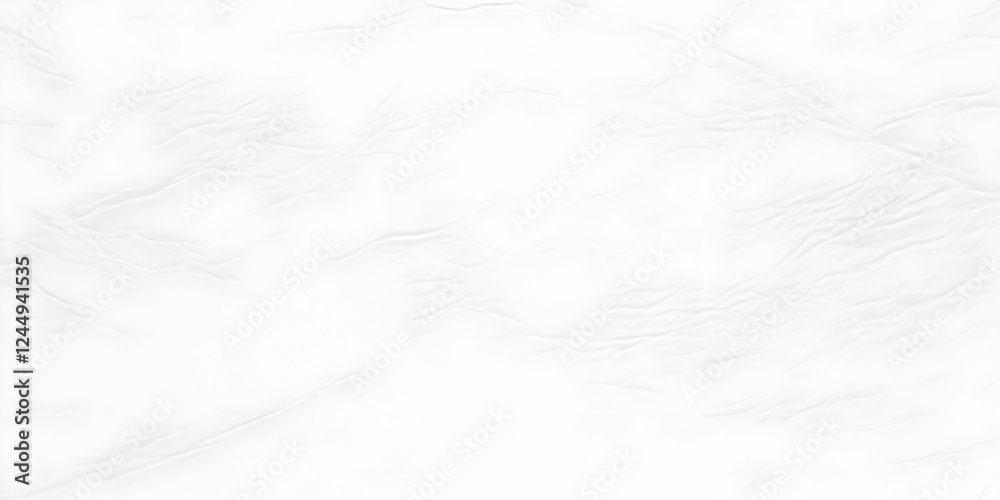 Obraz premium White Wrinkled Paper Texture Background Creates a Subtle and Elegant Design for Various Applications.