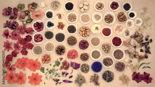 Variety of Dried Flowers, S...