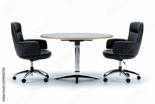 Two Black Office Chairs and...