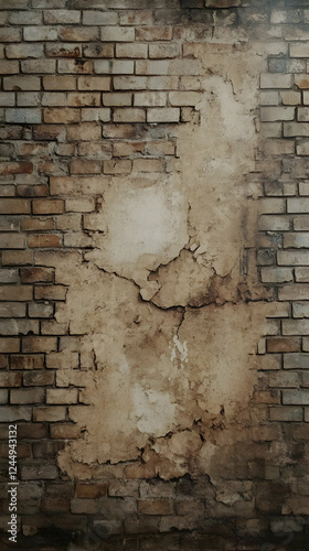 Old Brick Wall with Peeling...
