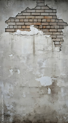 Old Weathered Wall Reveals ...