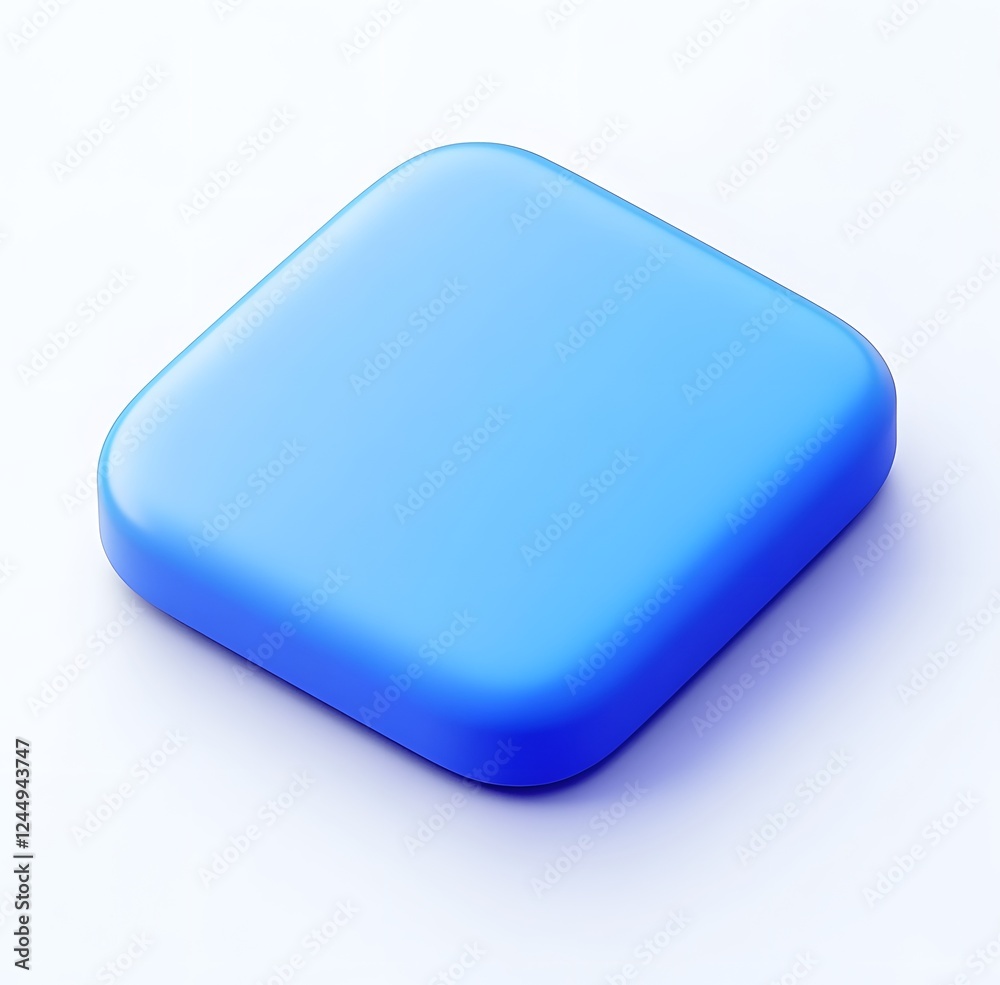 Modern Blue Square: Stylish 3D Design for Creative Projects Modern Blue Square: Stylish 3D Design for Creative Projects