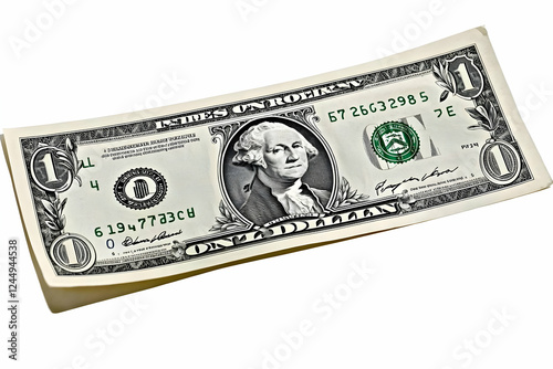Crisp One Dollar Bill Isola...