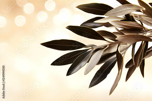 Dark Olive Branch Flourishe...