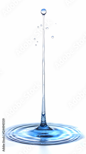 Water droplet splashes into...