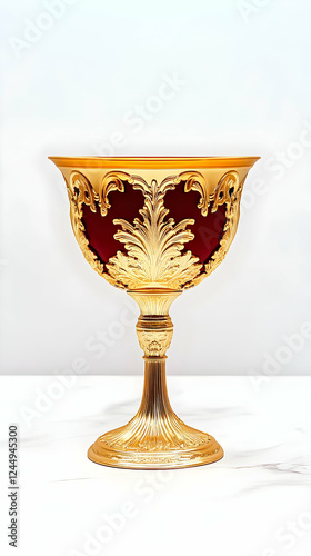 Ornate Gold and Red Chalice...