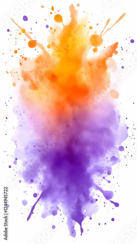 Abstract Orange and Purple ...