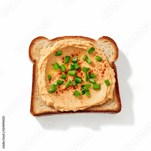 Hummus spread on toast with...
