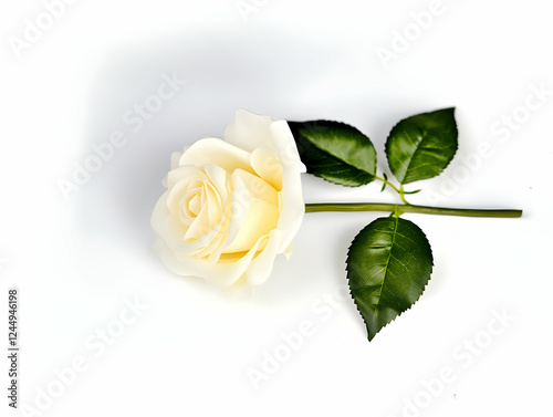 Elegant Single White Rose L...