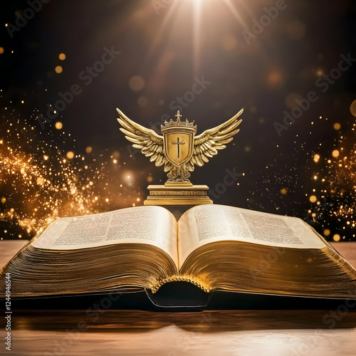 Golden Winged Shield and Cr...