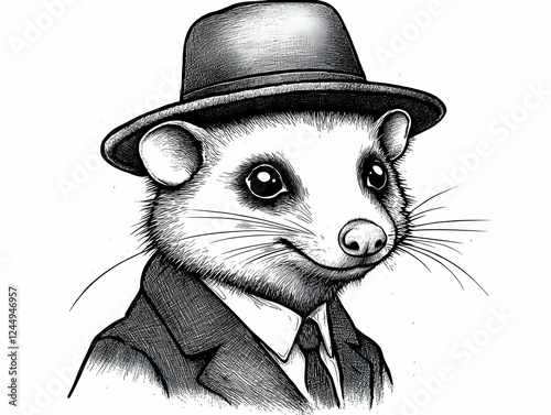 Stylish Rodent Illustration...